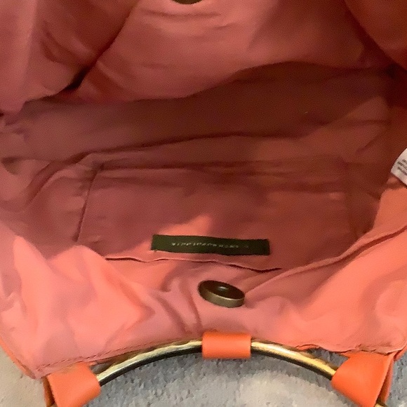 Anthropologie Rosalita woven raffia fringe mini tote bag in terracotta - Picture 7 of 12